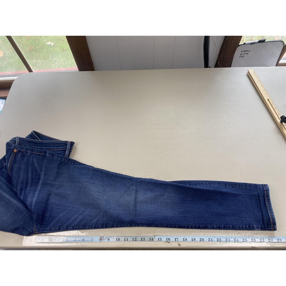 LOFT Jeans Womens 10 30 Dark Blue Wash Curvy Skinny Stretch Denim Mid Rise 34x30 - Picture 8 of 13
